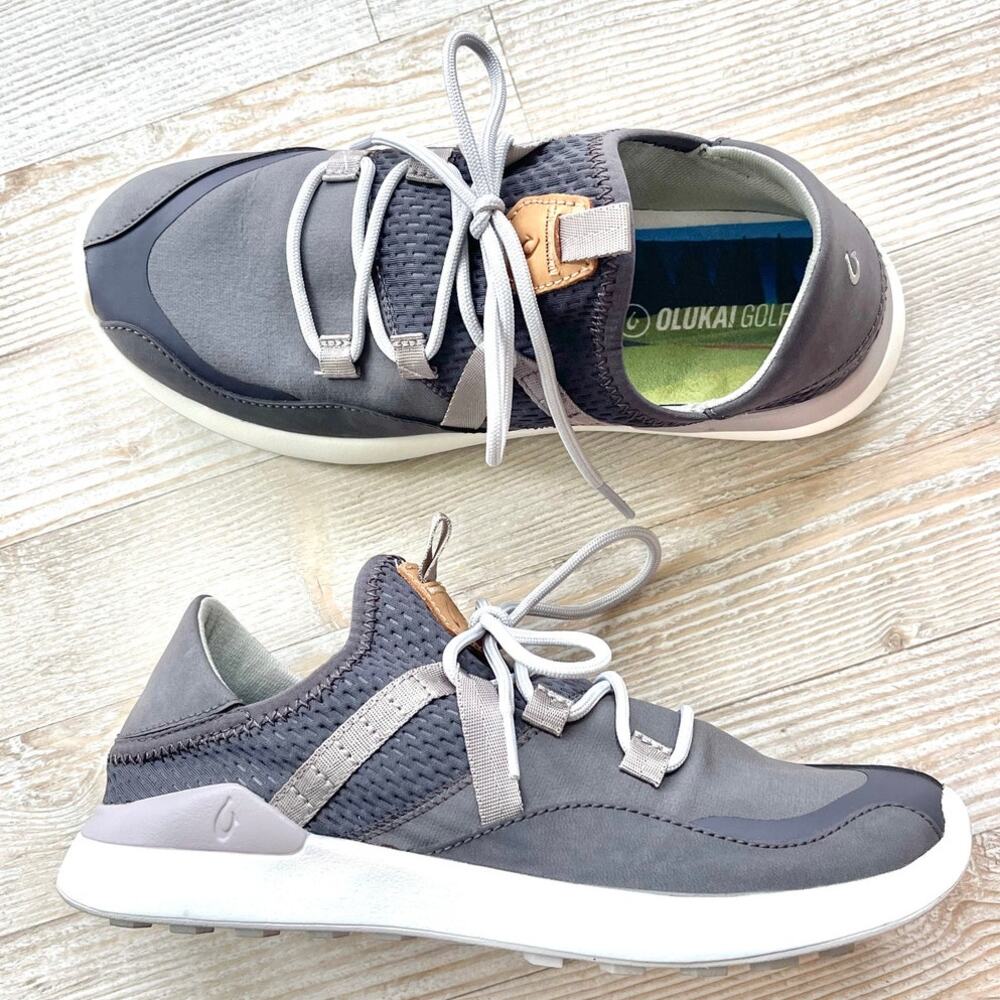 OluKai Kawela Women's Breathable Golf Shoes | Grey Size 8